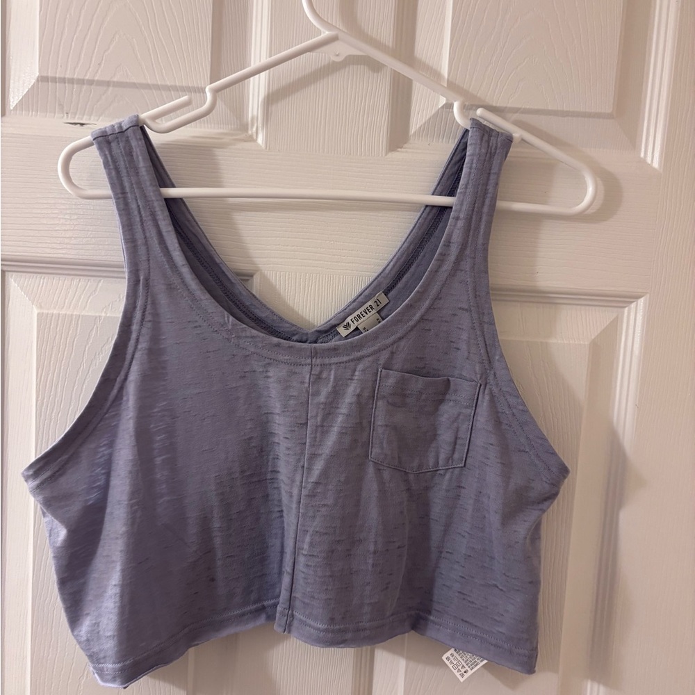 Forever 21 Light Bluish purple Crop Top